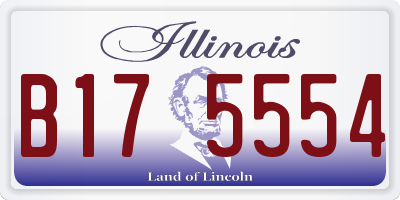 IL license plate B175554