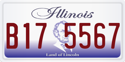 IL license plate B175567