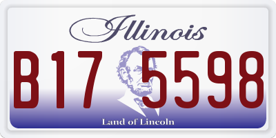 IL license plate B175598