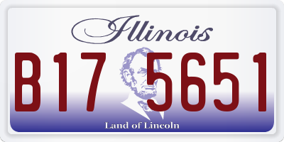 IL license plate B175651