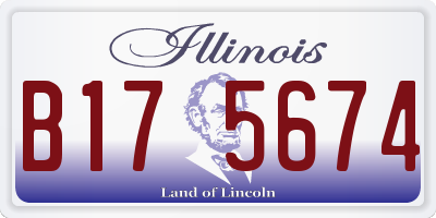IL license plate B175674