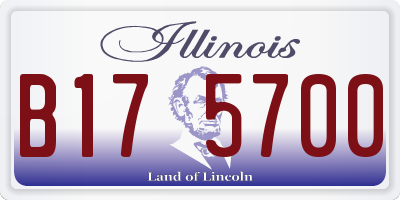 IL license plate B175700