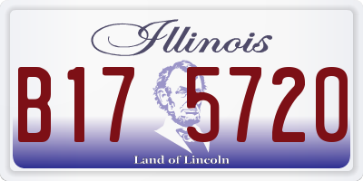 IL license plate B175720