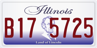 IL license plate B175725