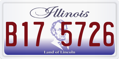 IL license plate B175726