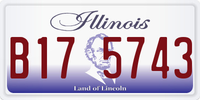 IL license plate B175743