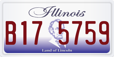 IL license plate B175759