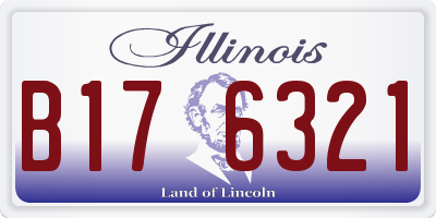 IL license plate B176321