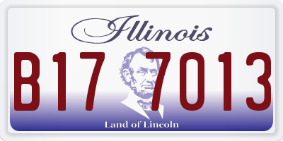 IL license plate B177013