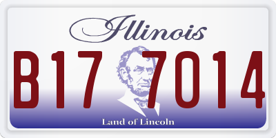 IL license plate B177014