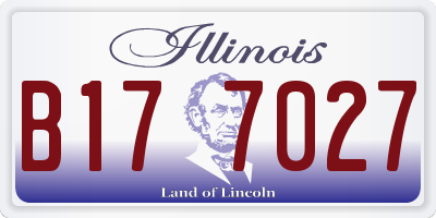 IL license plate B177027
