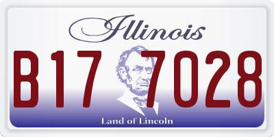 IL license plate B177028