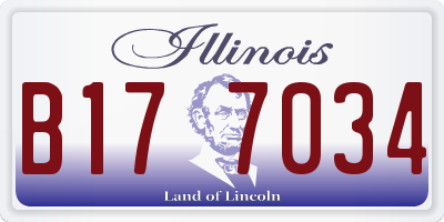 IL license plate B177034