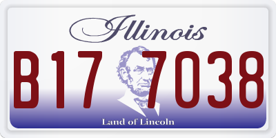 IL license plate B177038