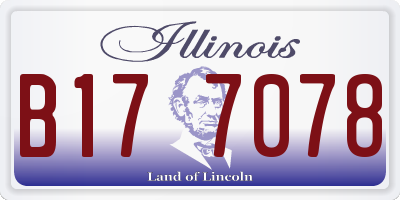 IL license plate B177078