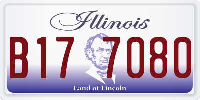 IL license plate B177080