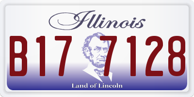 IL license plate B177128