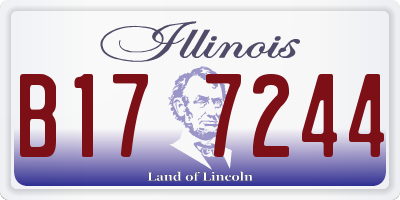 IL license plate B177244
