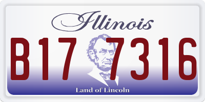 IL license plate B177316