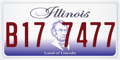 IL license plate B177477
