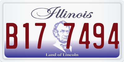 IL license plate B177494