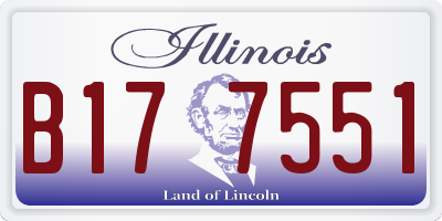 IL license plate B177551
