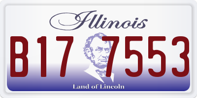 IL license plate B177553