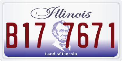 IL license plate B177671