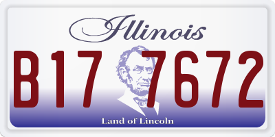 IL license plate B177672