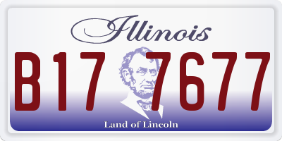 IL license plate B177677