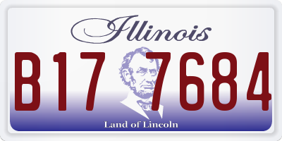 IL license plate B177684