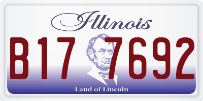 IL license plate B177692