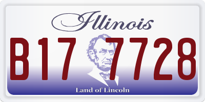 IL license plate B177728