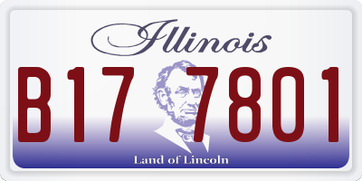 IL license plate B177801