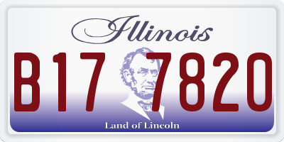 IL license plate B177820