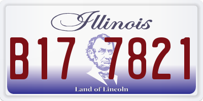 IL license plate B177821