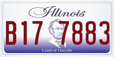 IL license plate B177883