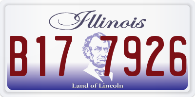 IL license plate B177926