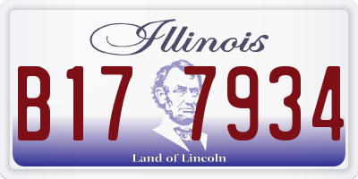 IL license plate B177934