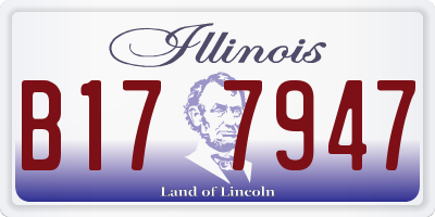 IL license plate B177947