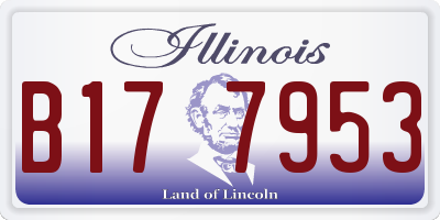 IL license plate B177953
