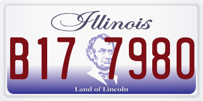 IL license plate B177980