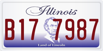IL license plate B177987