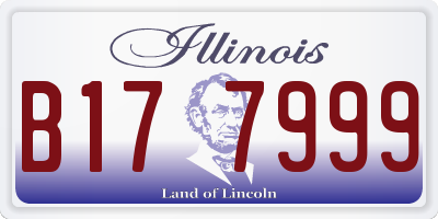 IL license plate B177999