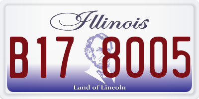 IL license plate B178005