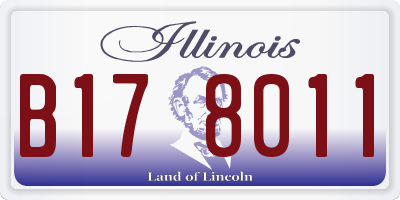 IL license plate B178011