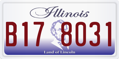 IL license plate B178031