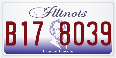 IL license plate B178039