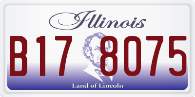 IL license plate B178075