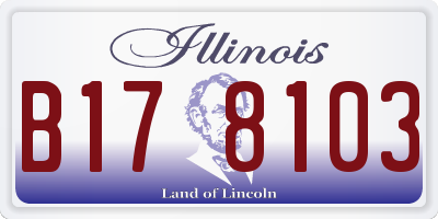 IL license plate B178103